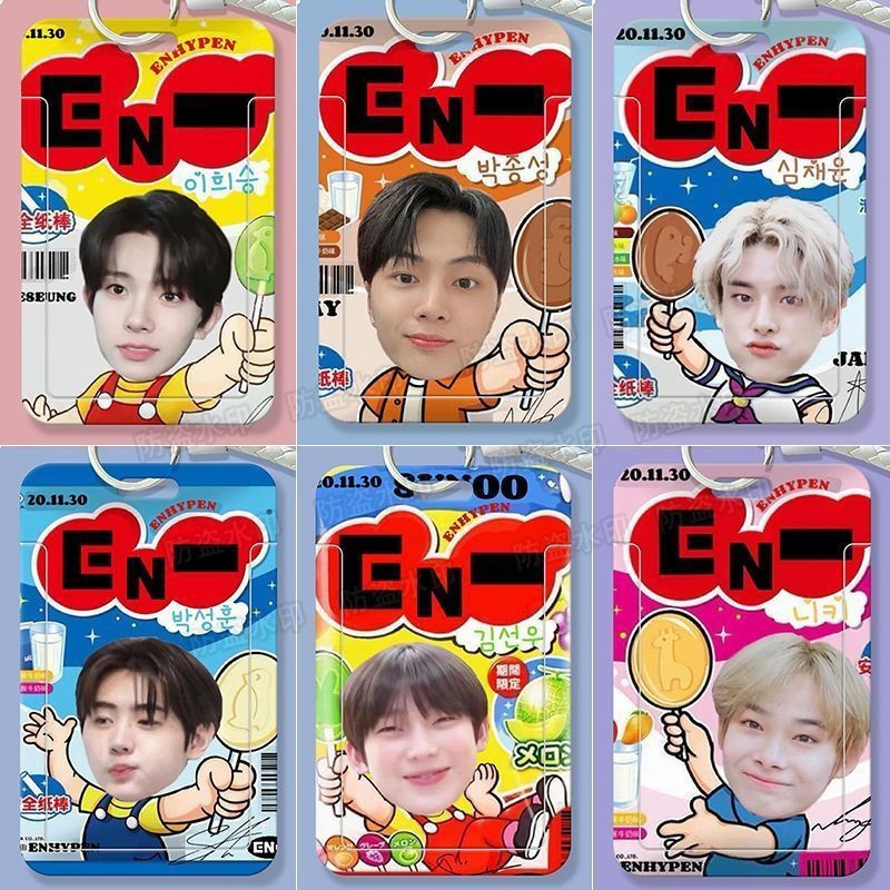 Sản phẩm mới ENHYPEN Vui Thẻ ID Xe Buýt Trượt Thẻ Xe Buýt Thẻ Bữa Ăn Thẻ Kiểm Soát Truy Cập Thẻ Trườ