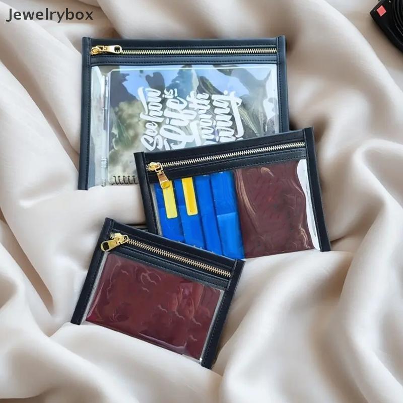 [JLB] Túi đựng đồ PVC có khóa kéo cho đồng xu hộ chiếu Chìa khóa thẻ Lipstis Tai nghe Hộp đựng du lị