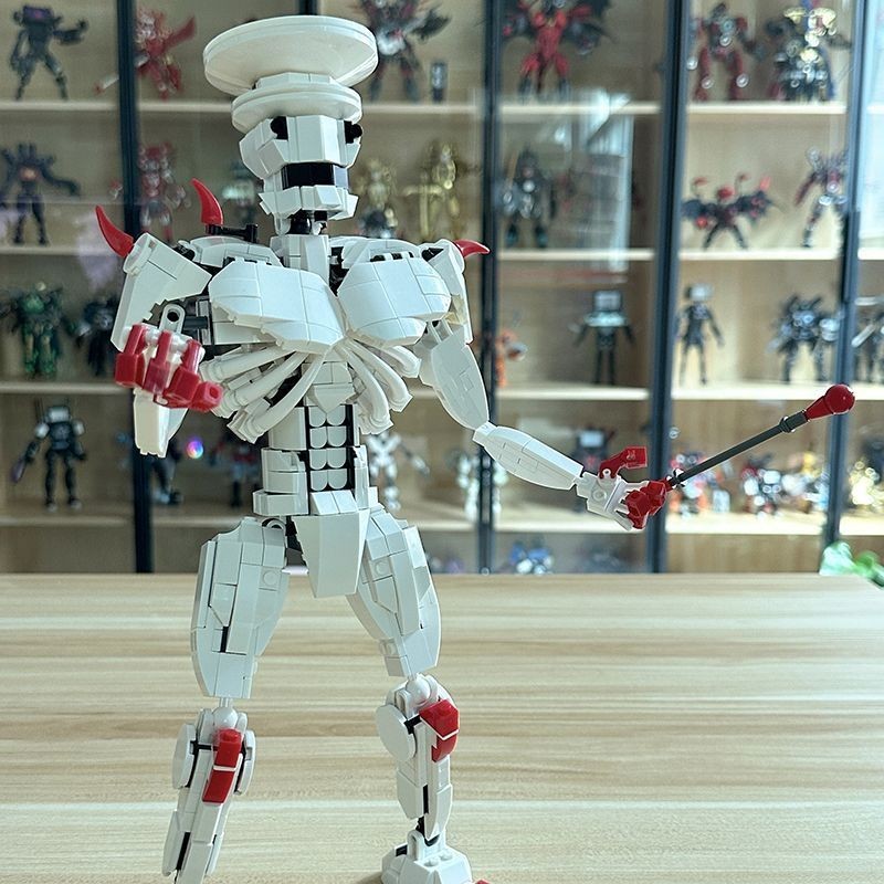 Monster Zombie Series diy Handmade Bàn Giáo Dục Xoay Hình Quà Tặng Trẻ Em Tương Thích Lego Khối Xây 