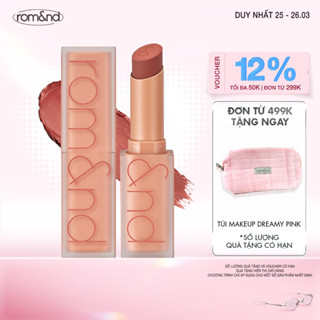 [Rom&nd] [Muteral Nude] Son thỏi lì, lên màu siêu xinh Hàn Quốc Romand Zero Matte Lipstick 3g