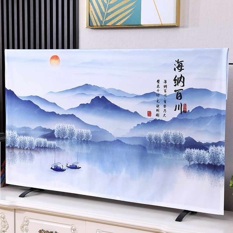 Phong Cách Trung Hoa 55 Inch Vỏ Tivi 32inch 38inch Tivi Bụi Vải 65 Inch LCD TV Chống Bụi Bảo Vệ