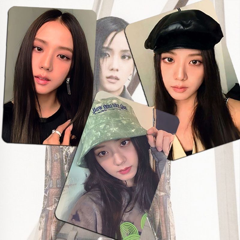 BLACKPINK sản phẩm chính hãng Kim Trí Tú jisoo thẻ nhỏ mũ xanh chương trình thẻ nhỏ chương trình tóc
