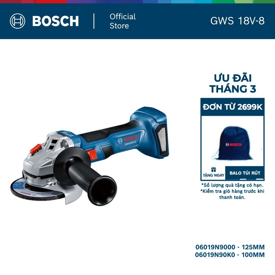 Máy mài góc pin GWS Bosch 18V-8 (SOLO)