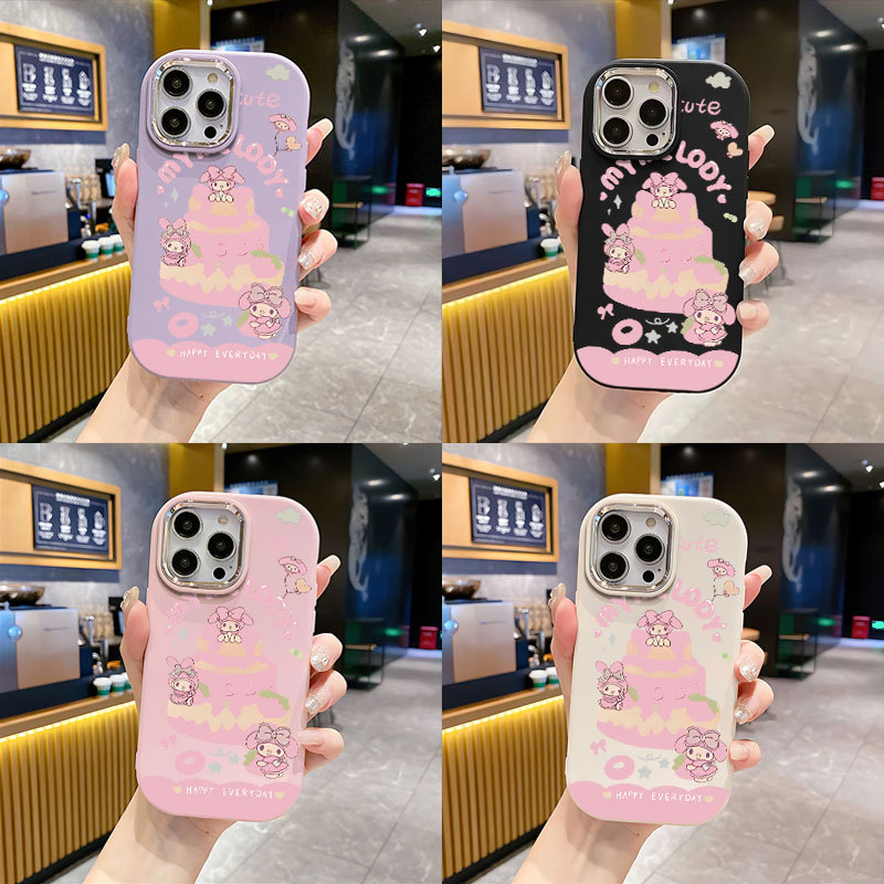 Ốp Lưng My Melody Bánh Kem cho iPhone 7/7 Plus/X/XR/Xs Max TPU Soft Shell chống ngã