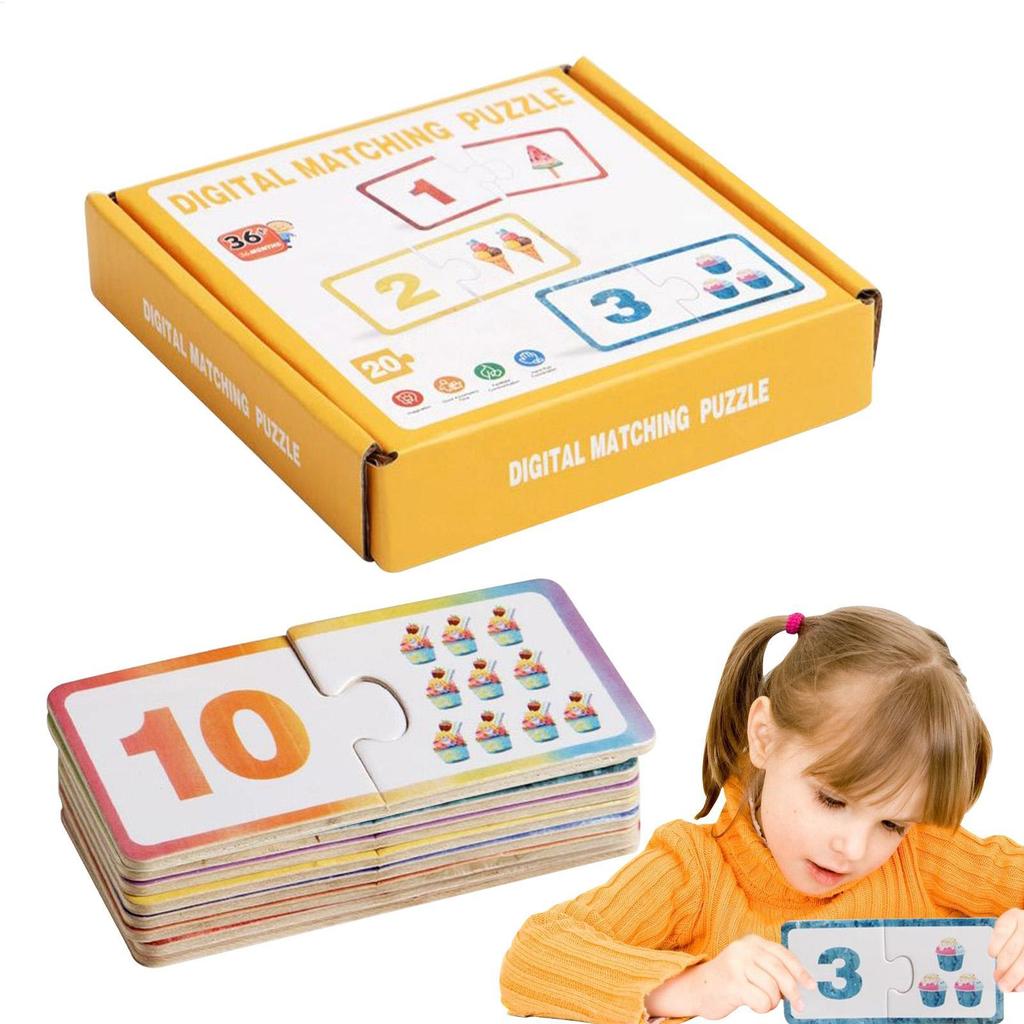 Number Matching Game Wooden Color Learning Math Games Kindergarten Math Games for Kids for Kids Girl