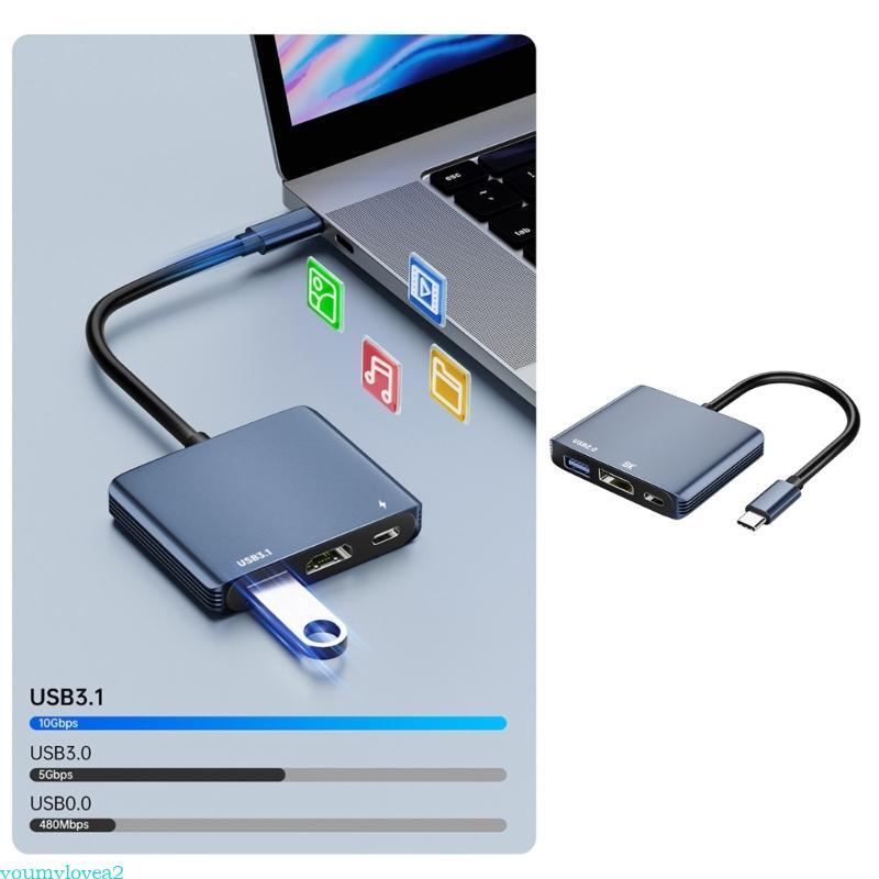 USB C To  1.4 Adapters Featuring 8K 60Hz Resolution HDTV 4K Output PD Charging