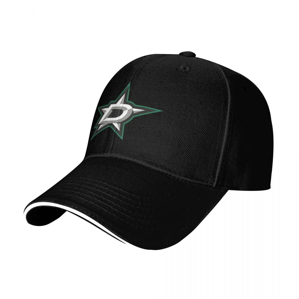 Mũ Bóng ChàyDallas Ngôi Sao Logo NHL - Unisex Polyester Snapback, Phù hợp Cho Golf và Chạy Bộ, Chống