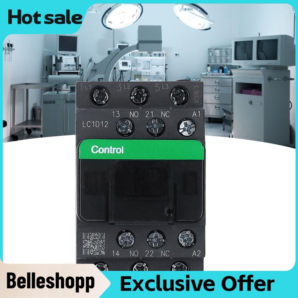 Belleshopp AC Contactor Hợp kim bạc Tiếp điểm 380V Điện áp định mức Cuộn dây lõi đồng LC1D12 điện tử