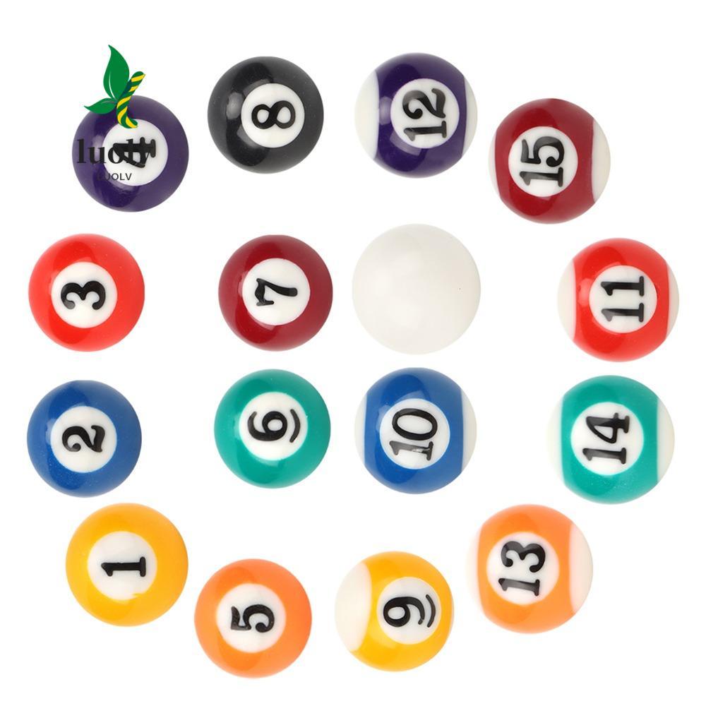 LUOLV 16 CÁI Đồ chơi bóng bi-a mini, Bóng bi-a mini 2,5CM, Bộ bi-a nhựa Bida Đồ dùng bi-a
