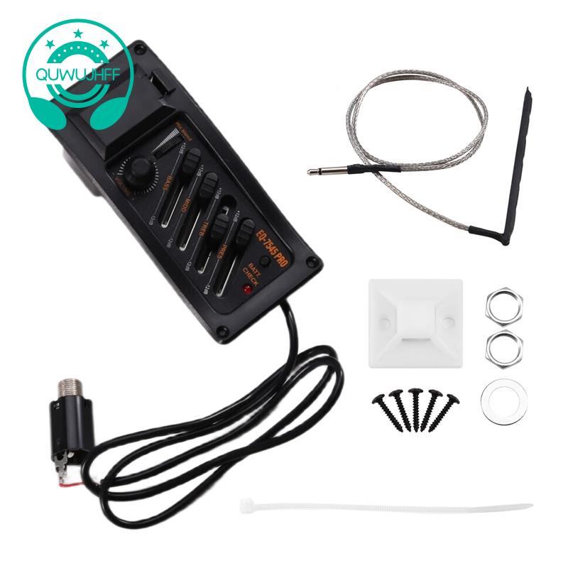 EQ-7545PRO Acutic Guitar EQ Piezo Pickup Pre-Amp 4 Band Acoustic Guitar Piezo Pickup