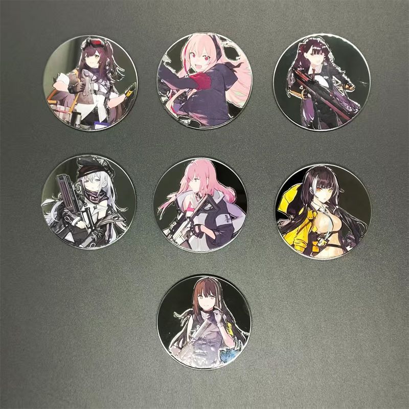 [Miếng dán Velcro tùy chỉnh] YWP.Girls Frontline Game Ngoại vi Kim loại Súng in UV Girl Miếng dán Ve