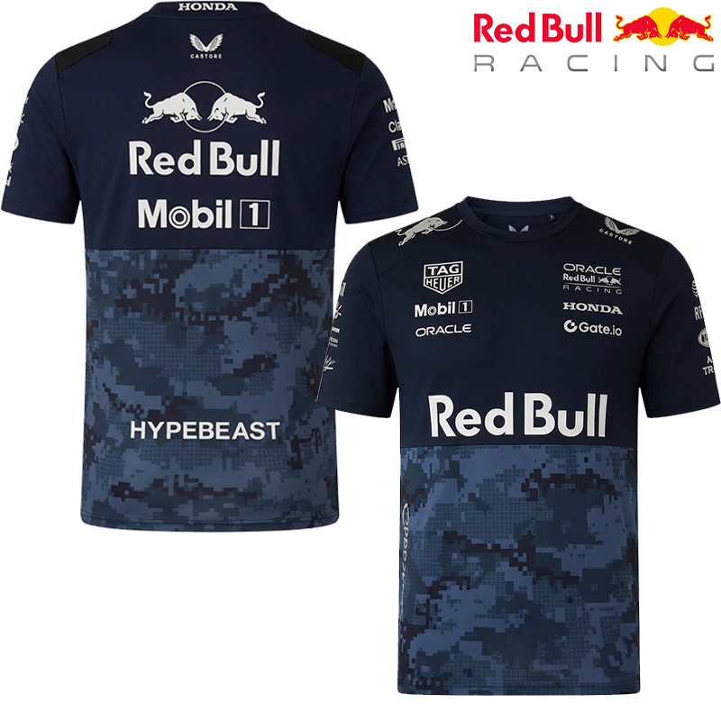 Áo thun nam nữ mùa hè Red Bull Fleet Racing Jersey tay ngắn + Hạm đội + Áo thun F1 Jersey F1