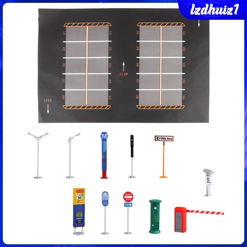 1: 64 Bãi đậu xe lớn Thảm mô hình ô tô Diecast Garage Mô hình ô tô thu nhỏ Hiển thị