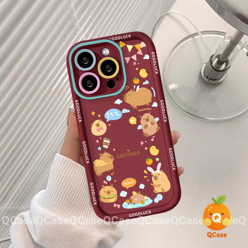 Vỏ Cho Oppo A6 A5 Pro A18 A58 A5 A38 A3 Pro A3 A57 A60 A16 A15 A12 A5X A3X A17 A18 Capybara Ngọt Ngà