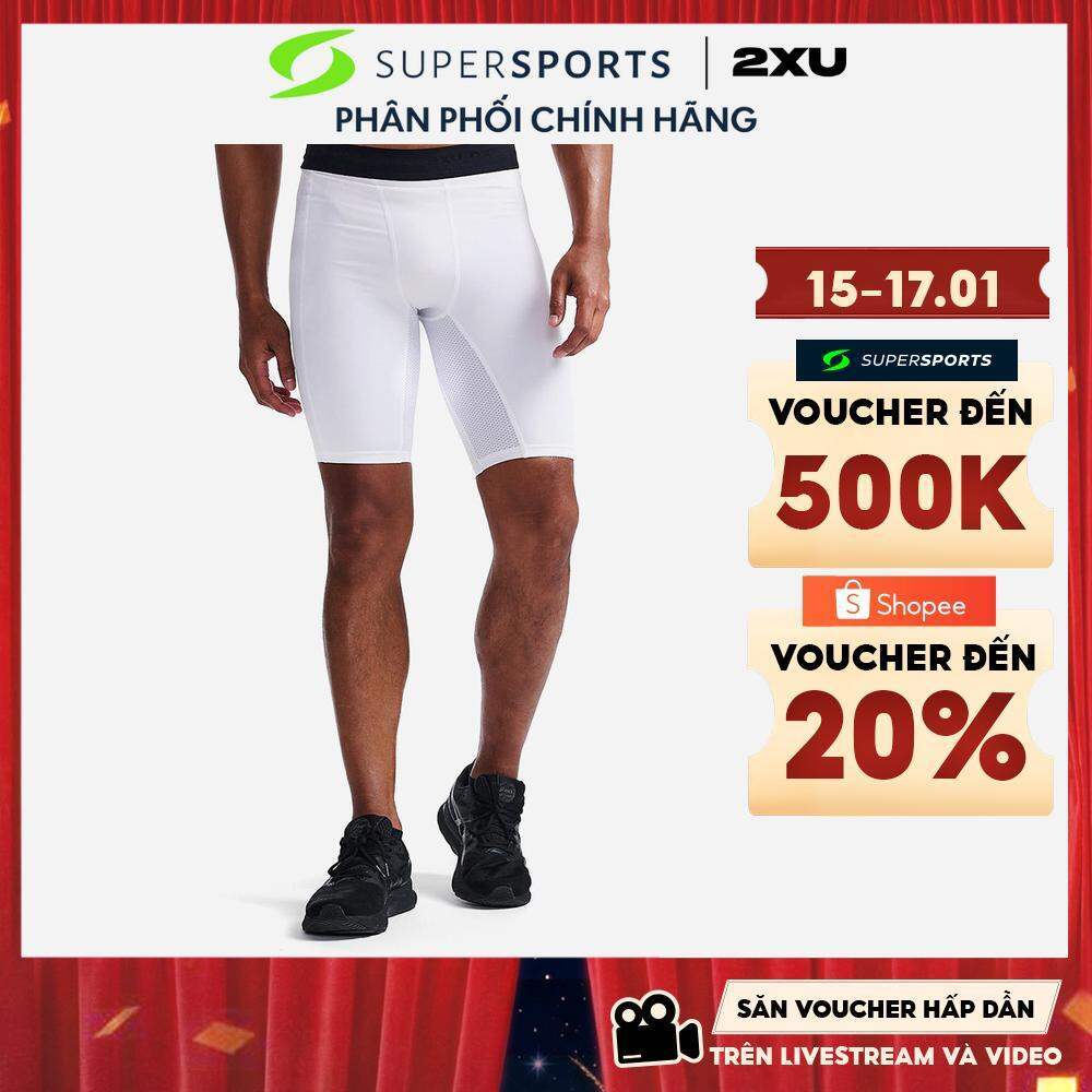 Quần Ngắn Base Layer Nam 2XU Base Layer Compression - Trắng - MA7198b-WHT/WHT