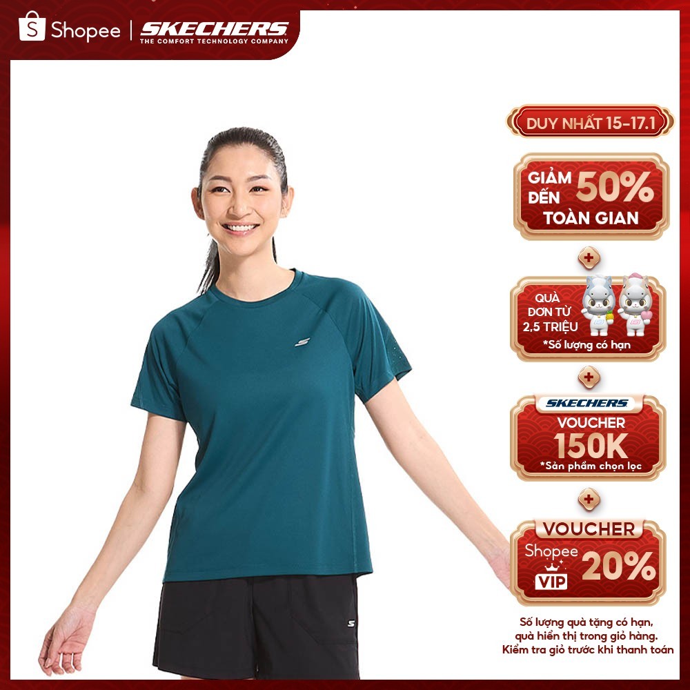 Áo Thun Tay Ngắn Nữ Skechers Dynamic Walking Performance Short Sleeve Tee - SP125W142-006U