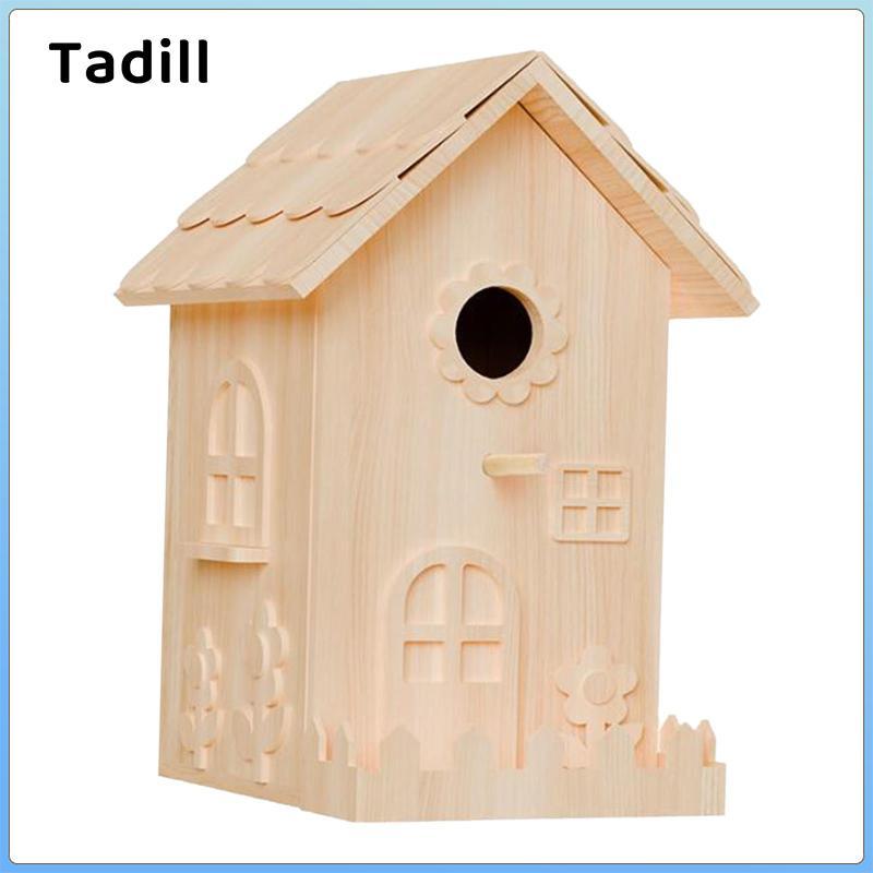DIY Bird House Kit Resting Place Finches Hut Cardinals Kids Wood Craft Kit