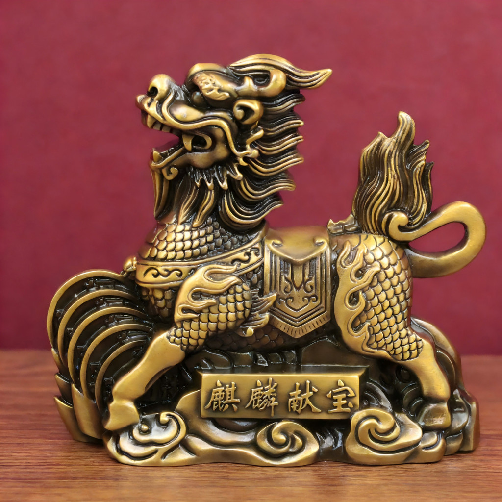 Con lắc Kirin tốt lành Thỏi Kirin Lối vào nhà Cửa hàng văn phòng Máy tính để bàn Trang trí nhỏ Quái 
