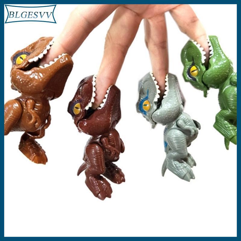 Blg Snap On Finger Khủng Long Con Rối Mô Hình Hình Hình Trẻ Em Ba Lô Mặt Dây Chuyền Đảng Ủng Hộ