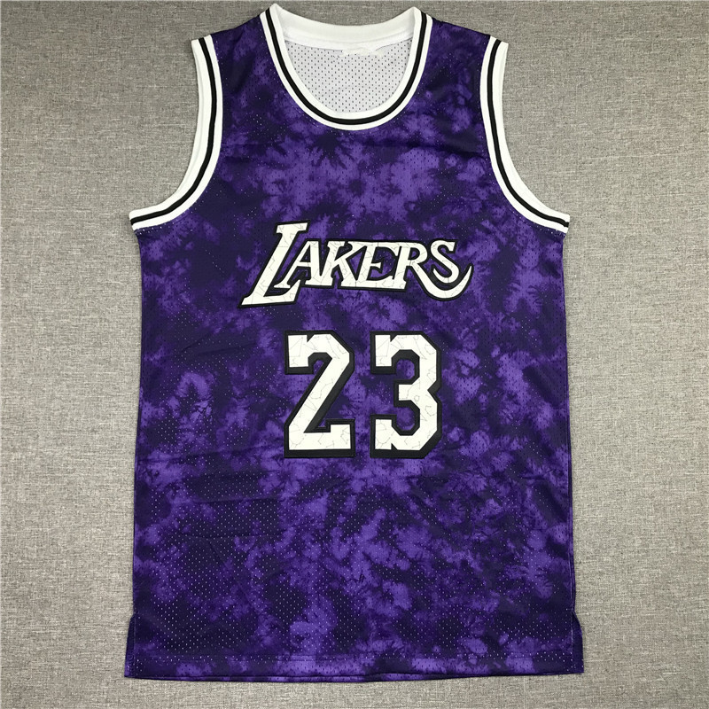 Phiên bản Chòm sao Áo bóng rổ thêu Lakers 23 James