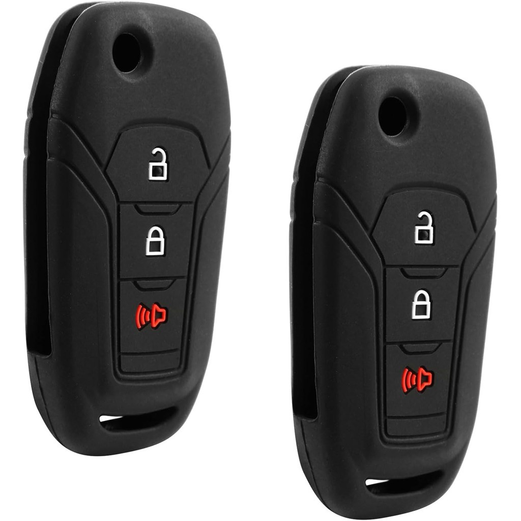 2X USARemote Keyless Entry Remote Key Fob Control Shell Cover Silicone Bảo vệ da cao su bền bỉ Thay 