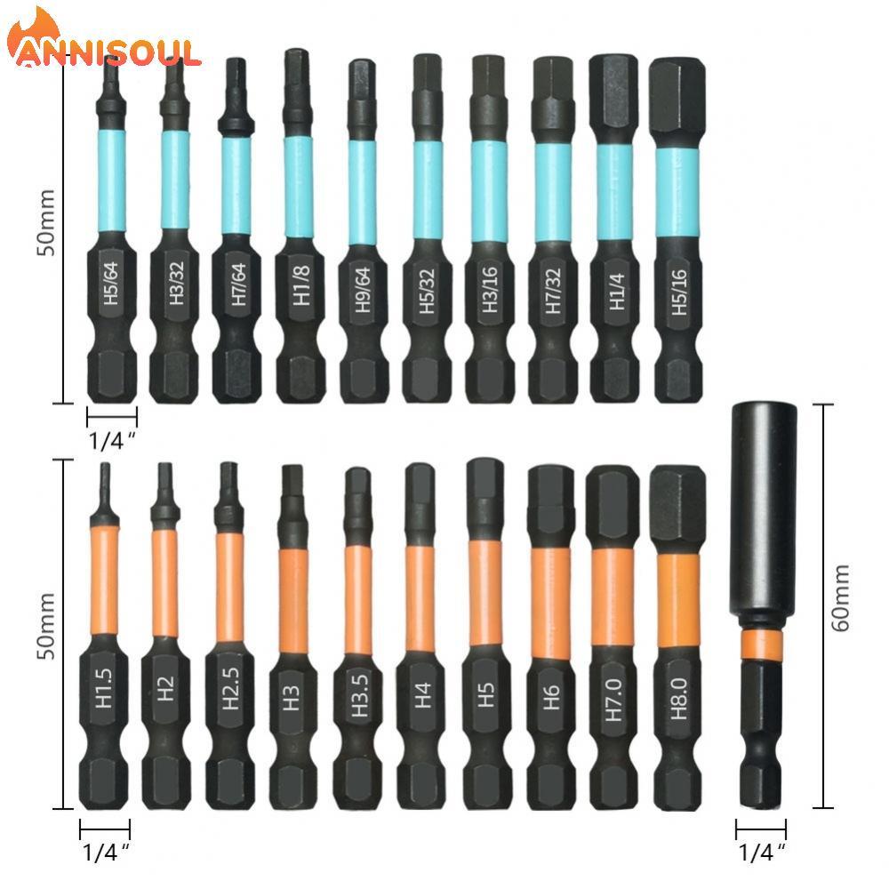[NISO]Hex Bit Set Ergonomic Design Fits Hex Drive Tools Multiple Size Options