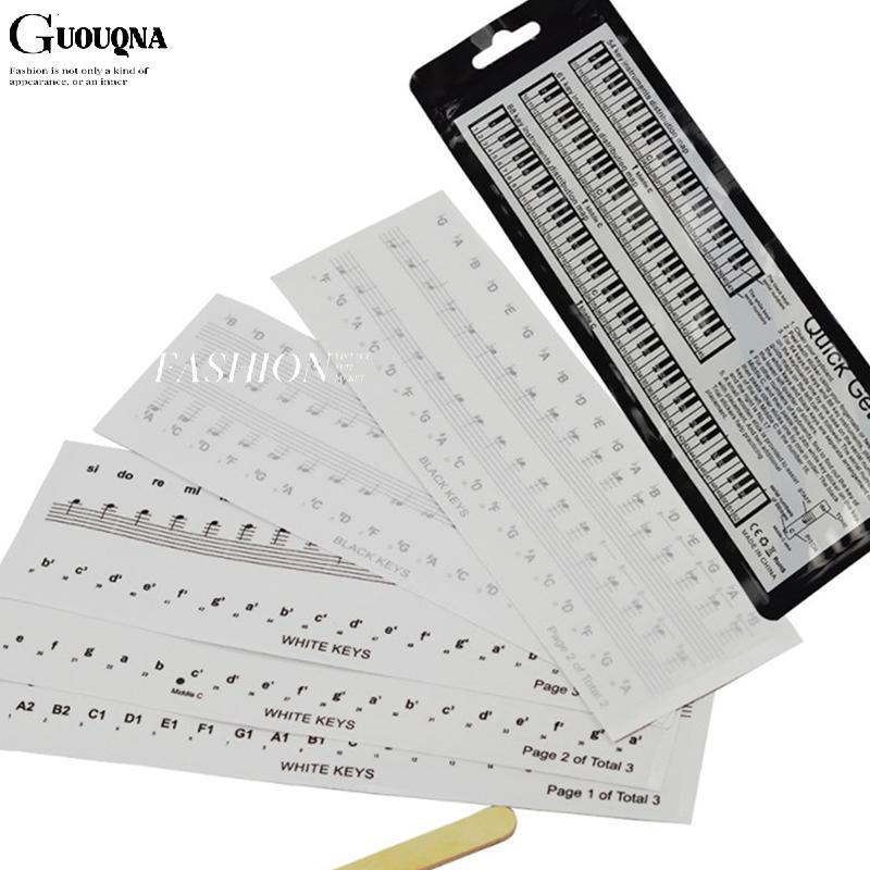 GUOUQNA 54 / 61 / 88 Phím Đàn Piano Trong Suốt Bàn Phím Đàn Piano PVC Stier Piano Stave BASL