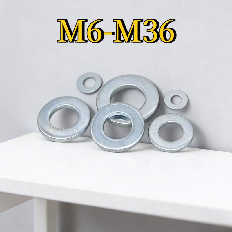 Máy giặt phẳng tròn cứng kẽm xanh M6 / M8 / M10-M36 [XZM-G]