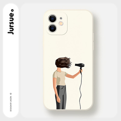 JURSUE Ốp lưng Nghệ thuật trừu tượng tối giản chống sốc chống bẩn mềm cho iPhone 17 Air 16 15 14 13 12 11 PRO MAX SE 2020 X XR XS ip 8 7 Plus MZ50272Q -S