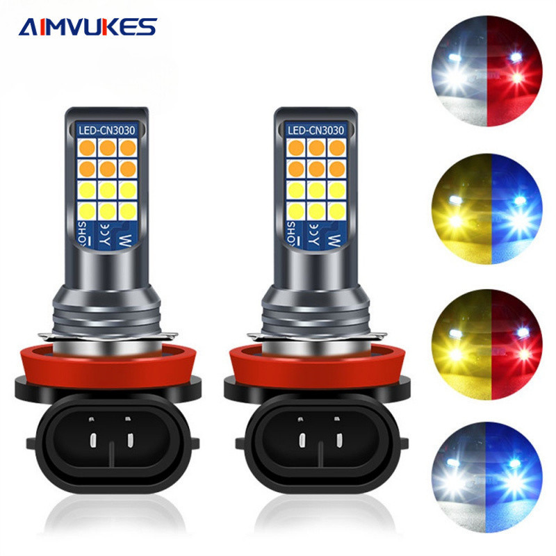 1 Đèn LED Sương Mù 24 Bóng H11 H3 H7 H8 9006 Siêu Sáng Màu Trắng / Vàng Cho Xe Hơi HDG