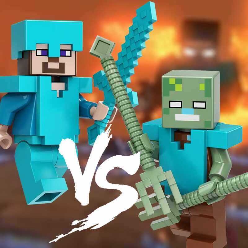 Khối xây dựng Minecraft Minifigure Trọn bộ minecraft Hàng hóa Steve anh Thiết bị vũ khí Đồ chơi lắp 