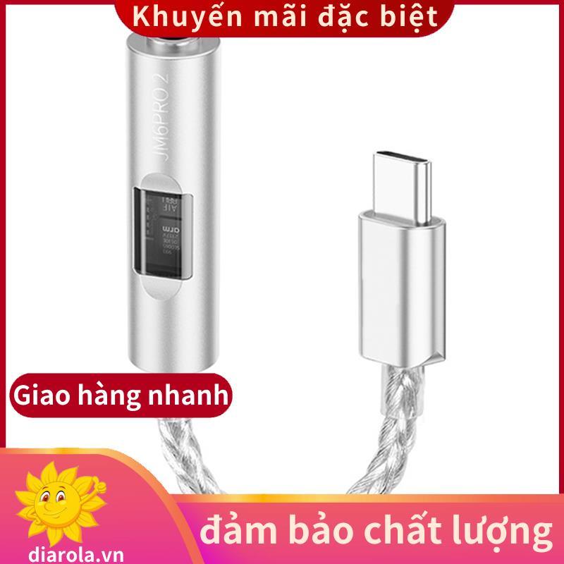JM6 Pro 2 Bộ khuếch đại âm thanh HiFi Bộ chuyển đổi tai nghe HD Mic Type C sang giắc cắm 3,5mm Cáp â
