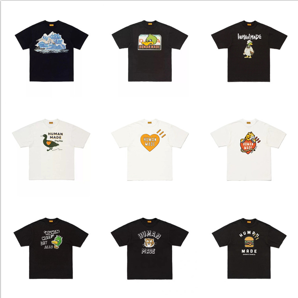 HUMAN MADE 1:1 Japanese Style Harajuku Tee Loose Oversized Tops Summer Casual T Shirt Men Woman