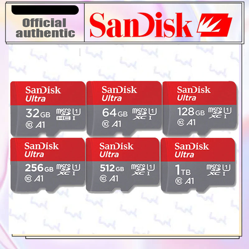 SanDisk Thẻ nhớ MicroSDXC 32GB-64GB-128GB-256GB-512GB-1T Ultra A1 C10 U1 UHS-I 150MB/s