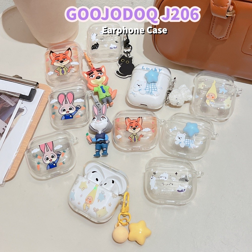 【imamura】Cho GOOJODOQ J206 ốp tai ng Case Dễ thương phim hoạt hình Vỏ Bảo Vệ Hộp Sạc Tai Nghe