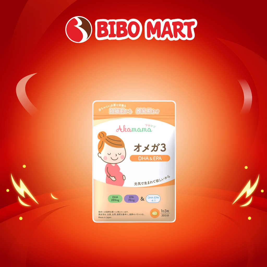 DHA Akamama Nhật Bản Bổ Sung DHA và EPA CHo Bà Bầu Hộp 90 Viên Hàng Chính Hãng - Bibomart