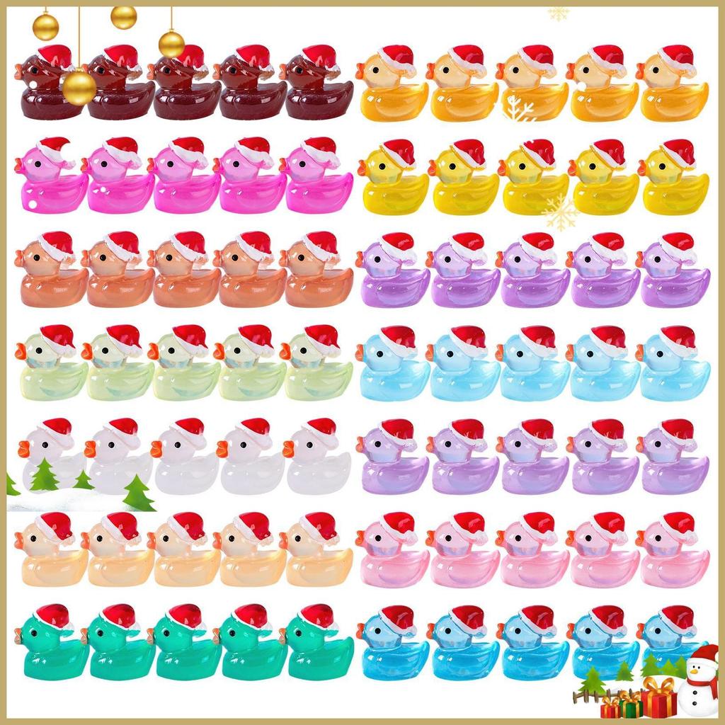 Dạ Quang Vịt Nhỏ 70 Chiếc DIY Dạ Quang Đồ Trang Trí Vịt Nhựa Mini Đủ Mini Nhựa Vịt DIY Dạ Quang opli