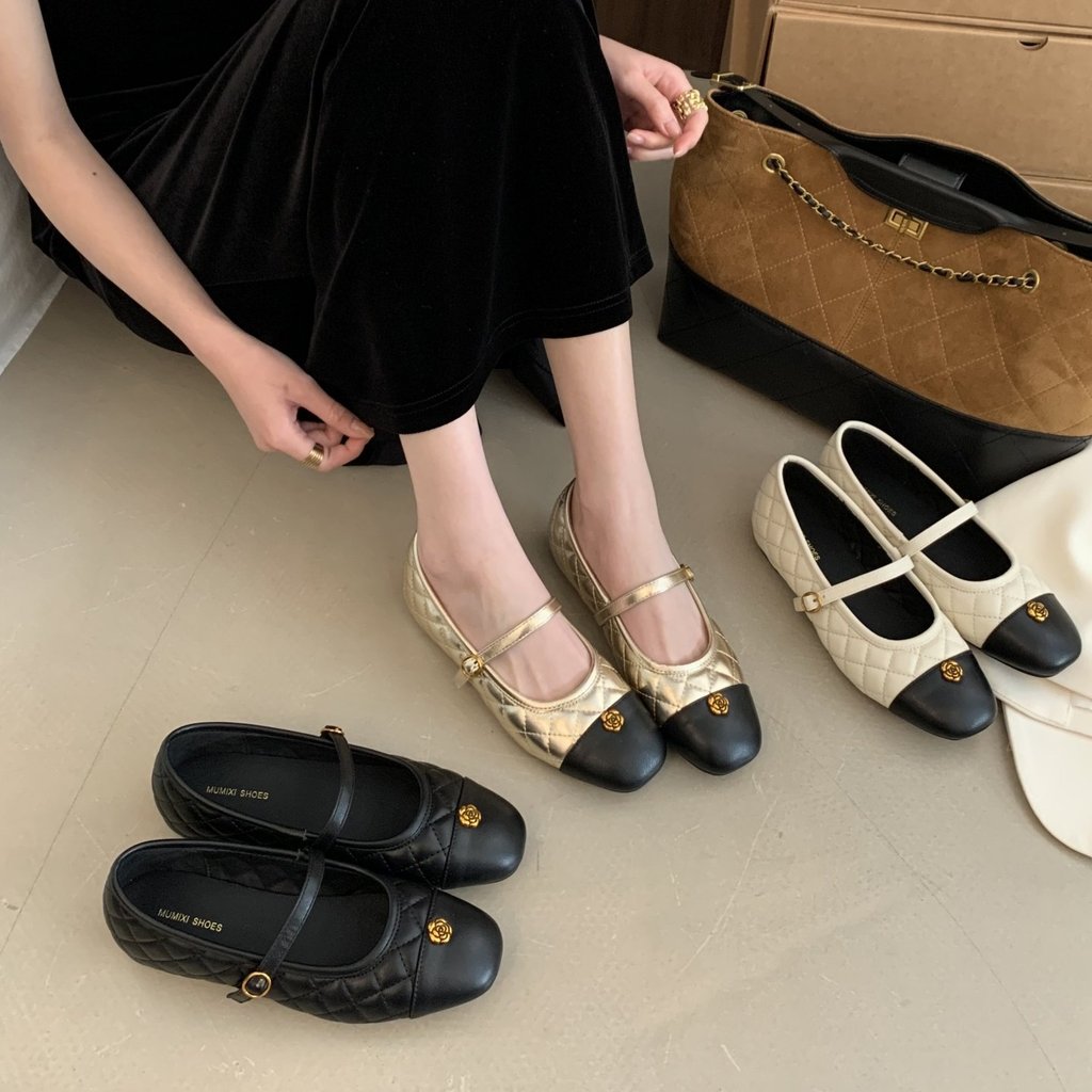 [Lamode] Thời Trang Bà Khóa Mary Jane Giày Nữ Đế Mềm Mùa Xuân 2026 Có Váy Giày Đơn Giày Đế Bằng