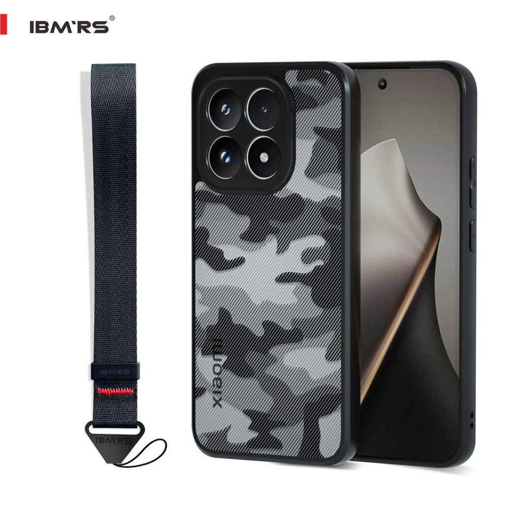 Ốp lưng Camo cho Xiaomi 15T, Vỏ chống sốc có dây đeo, Bảo vệ lai cho Flagship sắp tới