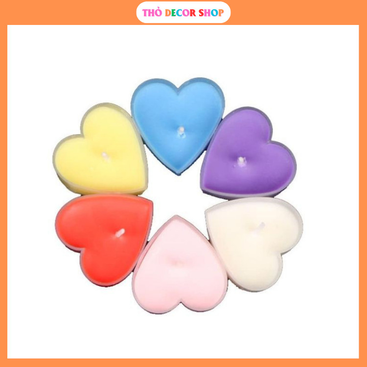 Sỉ Nến Tealight Hình Trái Tim - NM103- Hộp nến 50 viên