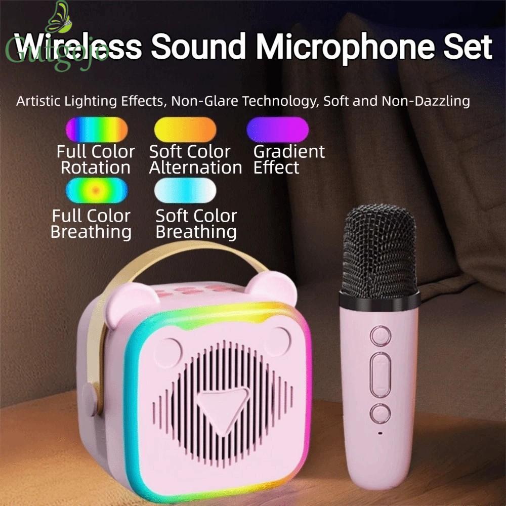 Âm thanh Bluetooth mini GUTGOJO, Tai nghe HIFI Surround 3.5mm Máy Karaoke mini, Loa Bluetooth Sạc US