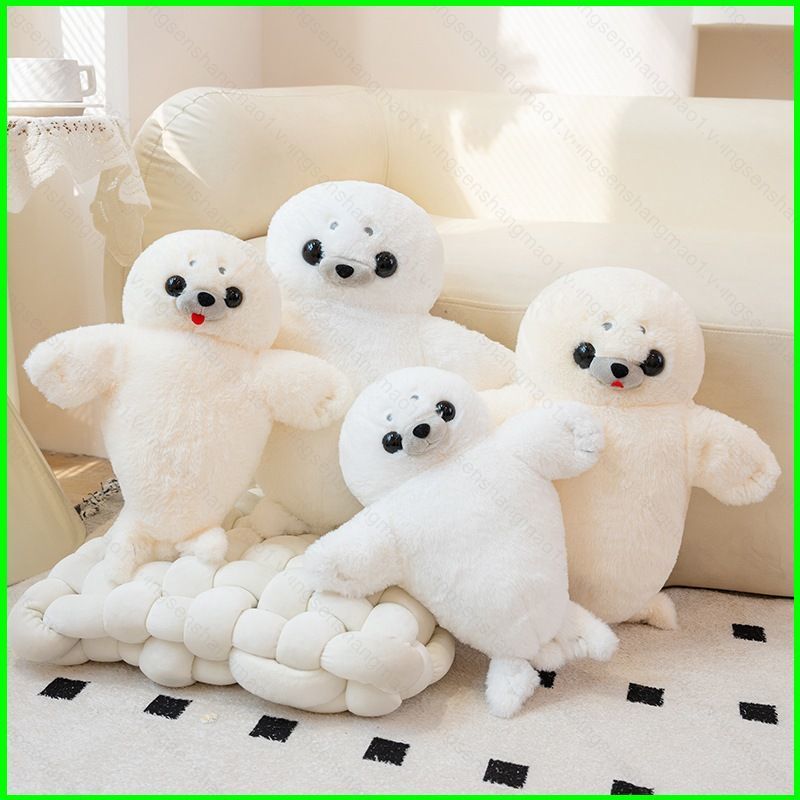 PS1 Nằm Flat Seal Sang Trọng Búp Bê Trắng Seal Gối Mềm Động Vật Biển Plushie Đồ Chơi Nhồi Bông SP1