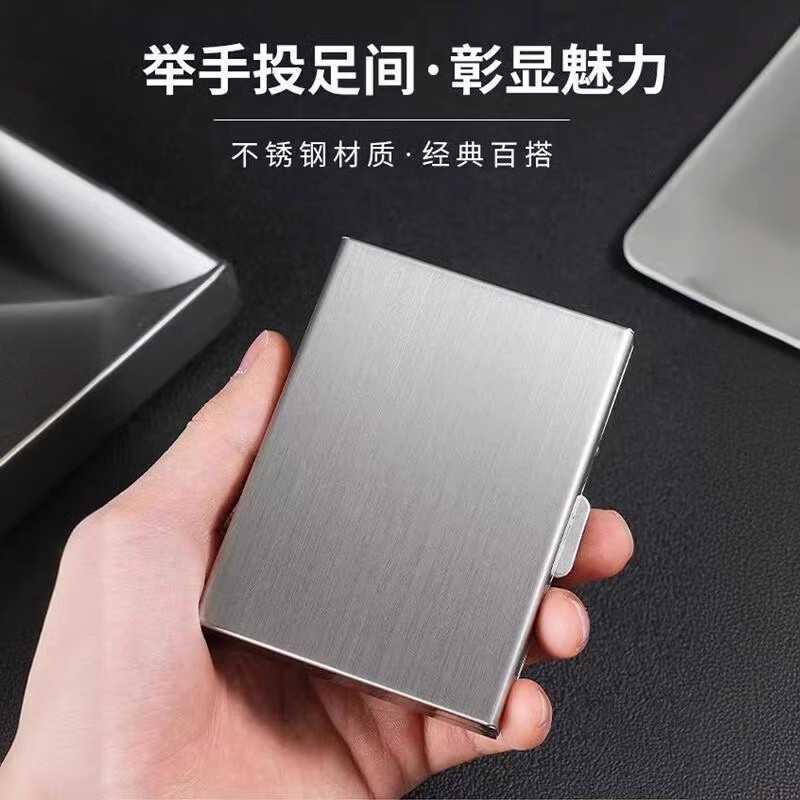 Popular~Stainless steel card holder for men, anti-magnetic and anti-skimming2025New bank card holder