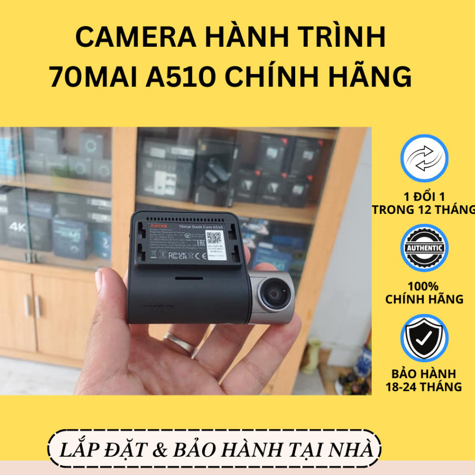New   Camera Hành Trình 70mai A510 Chính Hãng - Tặng Kèm Thẻ Nhớ 64G Khủng