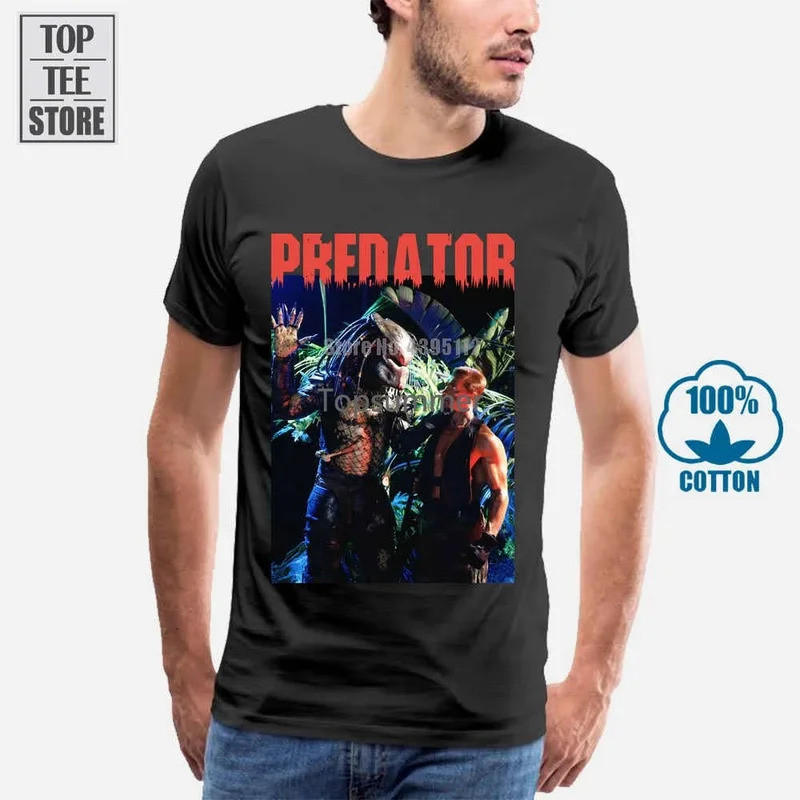 Áo thun nam thời trang da cổ điển Gilden Predator Arnold Schwarzenegger 2017 Tay ngắn mát mẻ