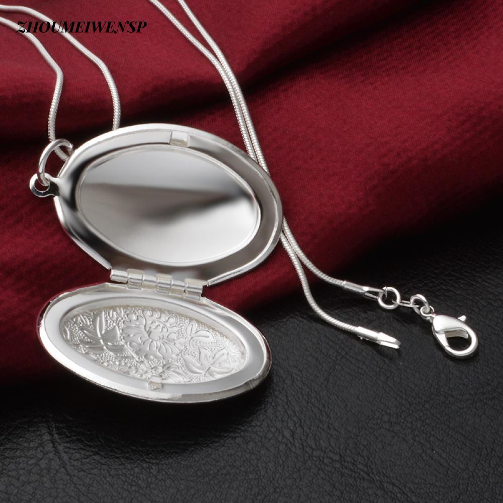 ZHOUMEIWENSP Photo Locket sanke Chain thời trang nữ mạ bạc