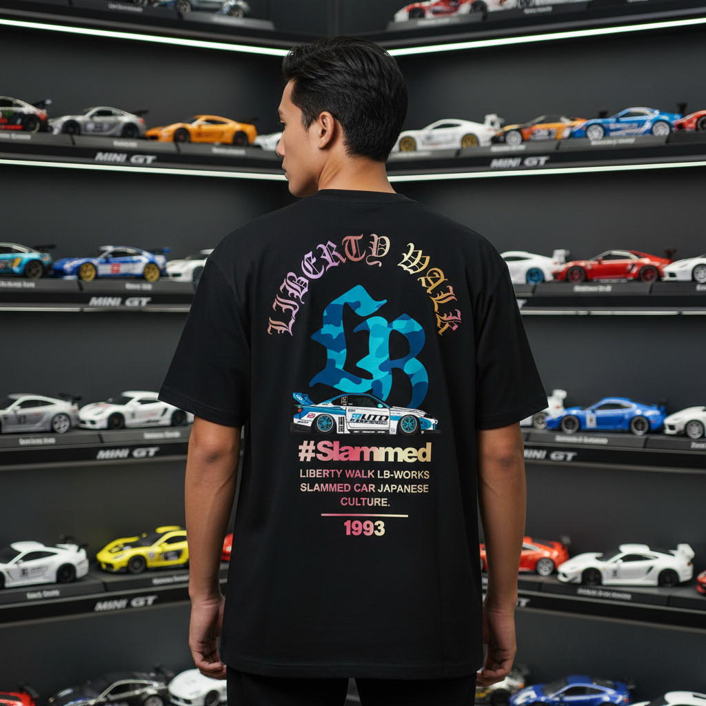 Áo thun Unisex Distro JDM thiết kế SLAMMED NISSAN SILVIA S15 AUTO FINESSE ARMY, chất liệu cotton tho