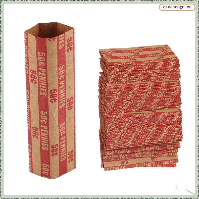 [dreamedge] 100 CÁI Penny Coin Wrappers Penny Sleeves Flat As Shown Penny Rolls Wrappers