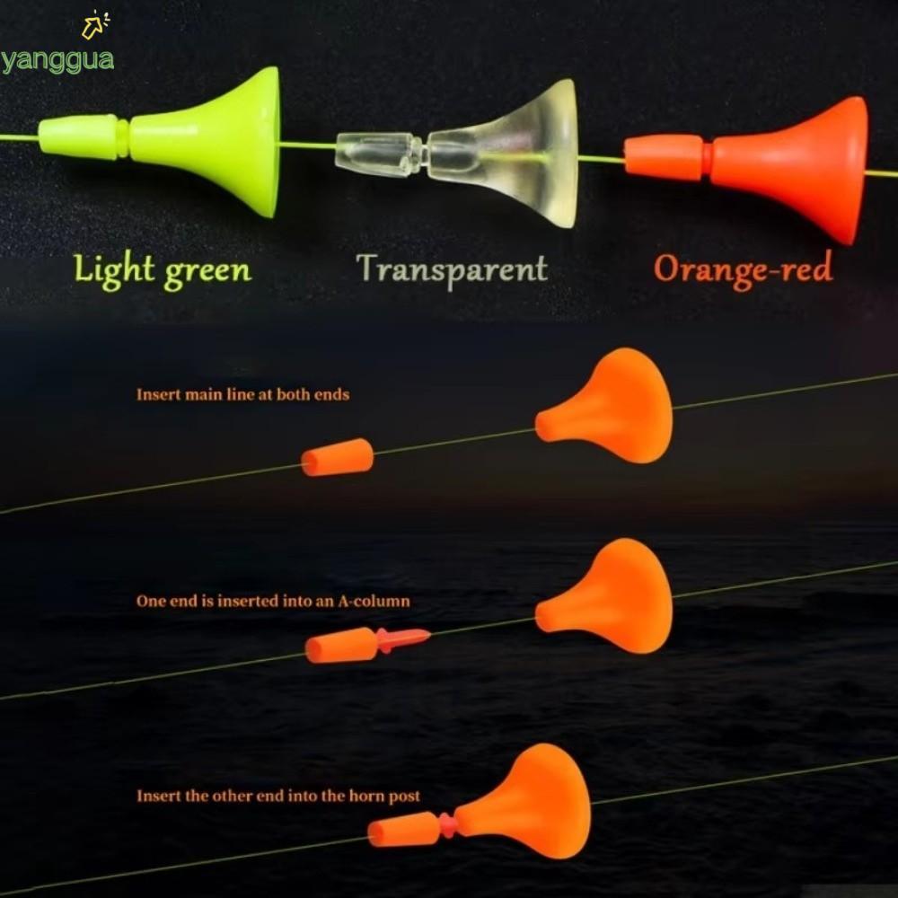 YANGGUA Nổi Bobber, Phao câu cá đuôi cứng nổi đầy đủ, Mồi nhựa chống gió Bobber Line chìm Bobber