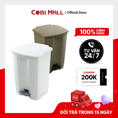 Thùng Rác Nhựa Đạp Chân Có Nắp 45L Nhựa PP Đóng Nắp Êm, Dung Tích Lớn – Cobi Home